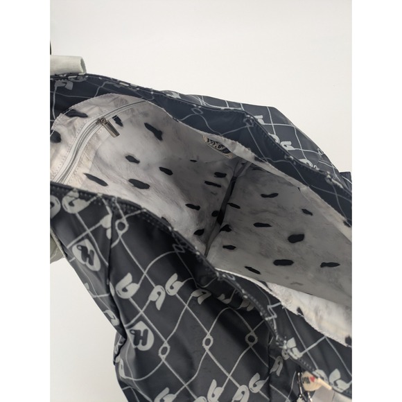 HARAJUKU LOVERS Tote Bag Black/ Grey Snap‎ Top Uh-O Safety Net 8302 - Picture 8 of 9